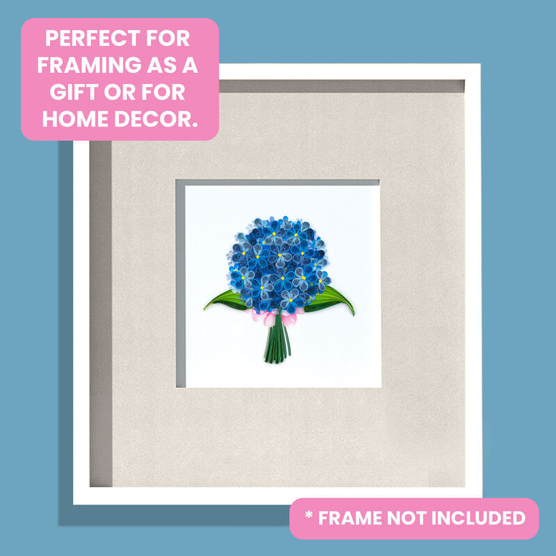 Quilling Card - Blue Hydrangea Bouquet - product images  of 