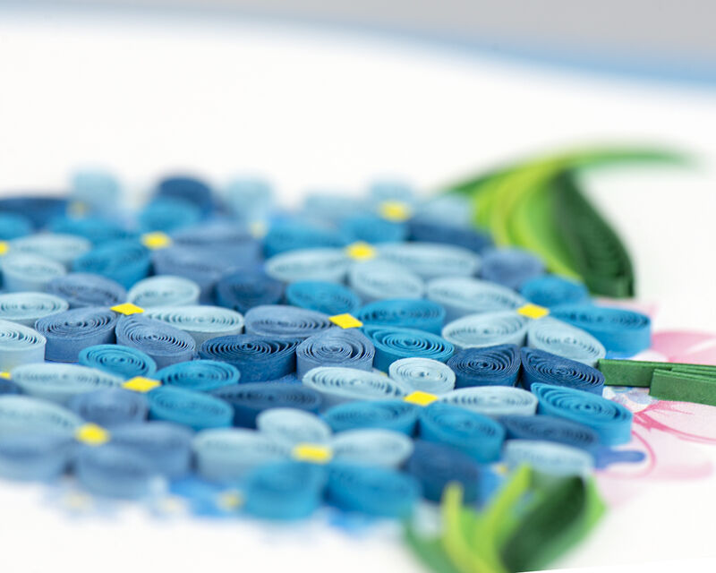 Quilling Card - Blue Hydrangea Bouquet - product images  of 