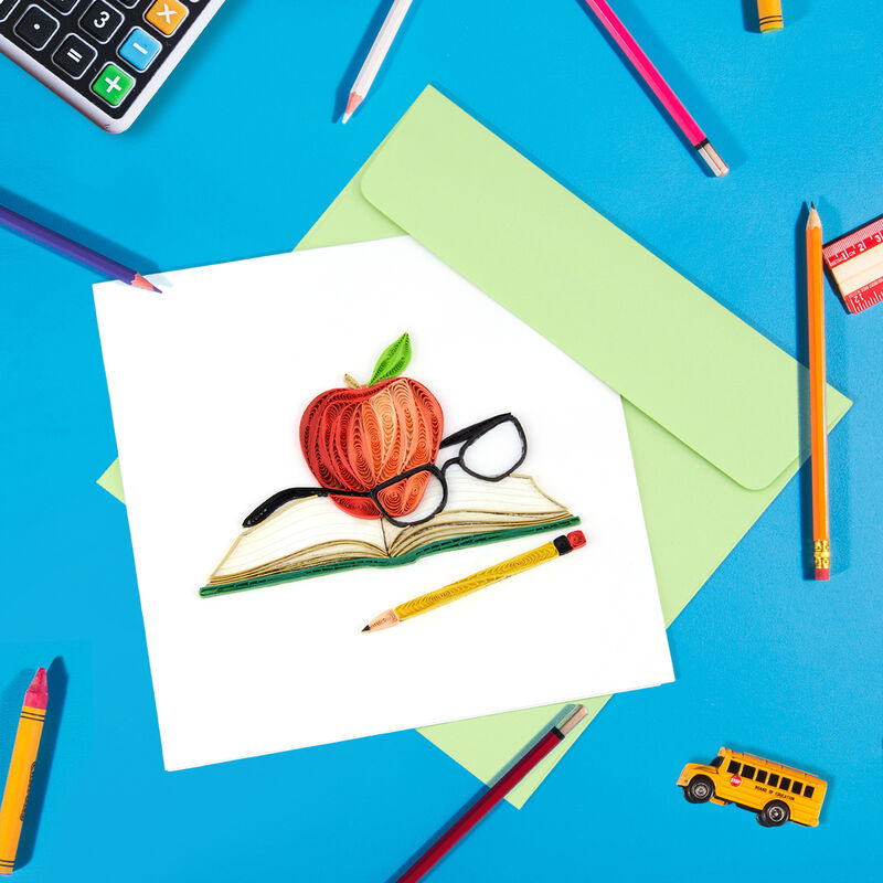 Quilling Card - A Teachers Apple Thank You - product images  of 