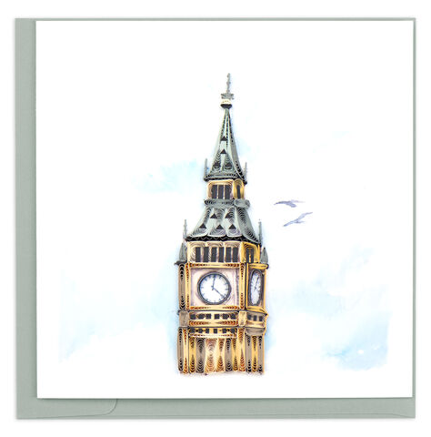 Quilling,Card,-,London's,Big,Ben,Quilling Cards, keepsake, Frame, Hand-Crafted, Gift, embellished, Hand-Finished, London's Big Ben