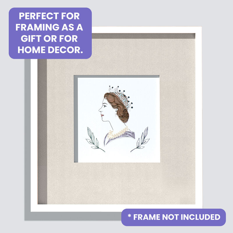 Quilling Card - Queen Elizabeth Royal Portrait - product images  of 