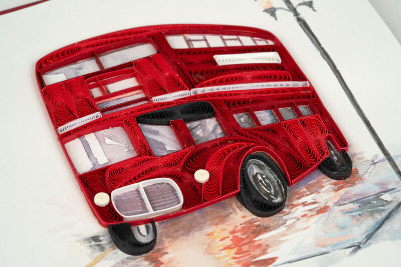 Quilling Card - London Red Bus - product images  of 
