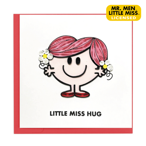 Quilling,Card,-,Little,Miss,Hug,Mr,Men,Quilling Cards, keepsake, Frame, Hand-Crafted, Gift, embellished, Hand-Finished, Little Miss Hug - Mr Men Little Miss