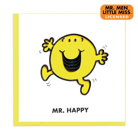 Quilling,Card,-,Mr.,Happy,Mr,Men,Quilling Cards, keepsake, Frame, Hand-Crafted, Gift, embellished, Hand-Finished, Mr. Happy - Mr Men Little Miss