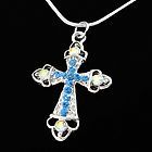 Cute,Cross,Swarovski,Crystal,Pendant,Necklace,Sterling Silver, Cross, Swarovski Crystal, Pendant