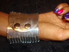 Diamante Leather Bangle Bracelet - product images 4 of 5