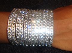 Diamante Leather Bangle Bracelet - product images 5 of 5