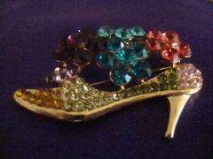 Swarovski Crystal high-heeled shoe Brooch - product images 3 of 4