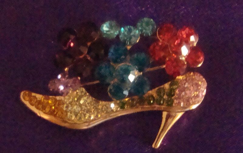Swarovski Crystal high-heeled shoe Brooch - product images  of 