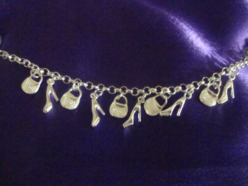 Sterling silver – shoe and handbag charm bracelet - product images  of 