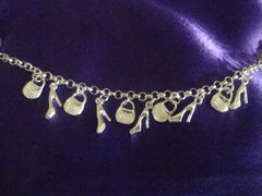 Sterling silver – shoe and handbag charm bracelet - product images 2 of 3