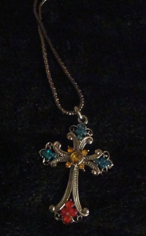 Vintage Rhinestone Cross Pendant - product images  of 