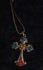 Vintage Rhinestone Cross Pendant - product images 3 of 3