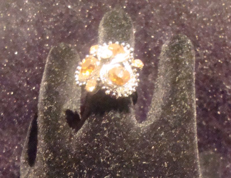 Diamante Brown Elegant Cocktail Ring - product images  of 