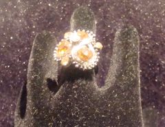 Diamante Brown Elegant Cocktail Ring - product images 3 of 6