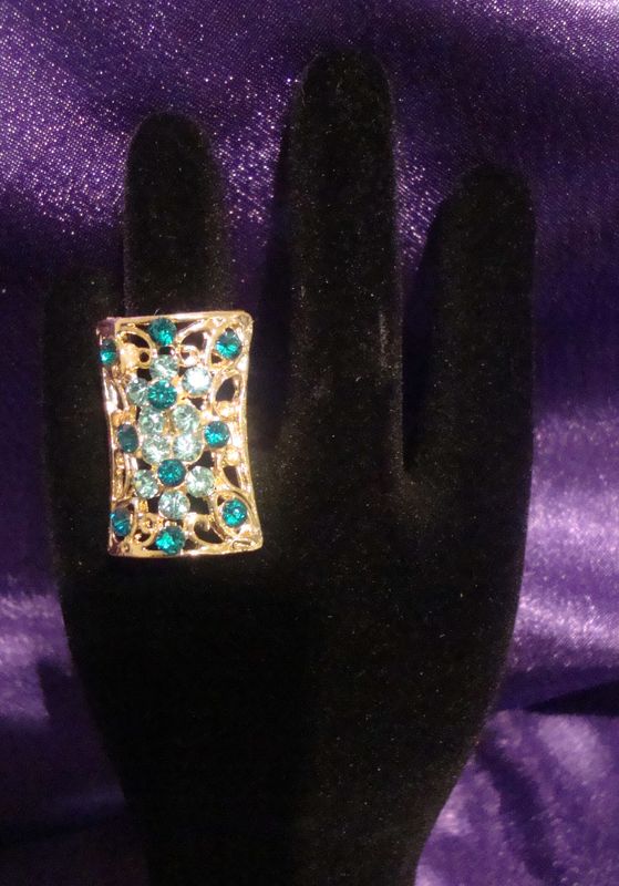 Diamante Lady Blue Two-Toned Ring - product images  of 