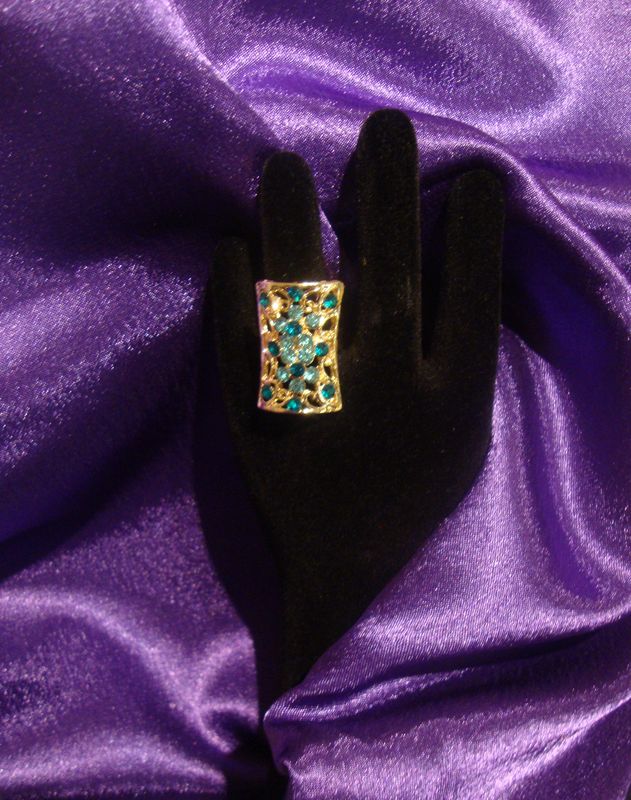 Diamante Lady Blue Two-Toned Ring - product images  of 