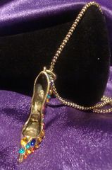 Rhinestone High Heeled Pendant Necklace - product images 2 of 4