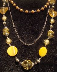 Beautiful,Gold,Beaded,Necklace, Beaded, Gold