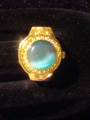 Blue Stone Gem Jewel Finger Ring Quartz Watch - product images 3 of 5