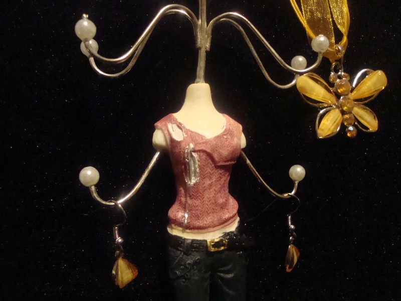 YELLOW & SILVER Butterfly Necklace & Earring Set - product images  of 