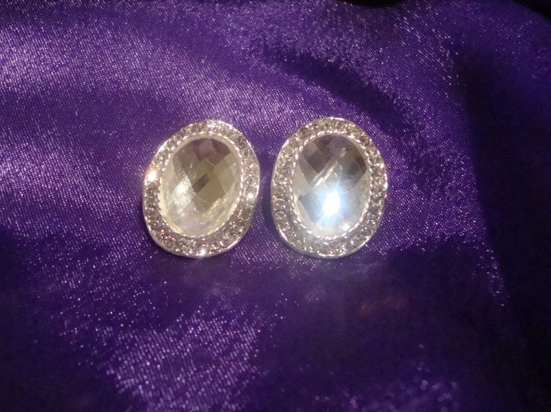 Diamante Rhinestone Stud Earrings - product images
