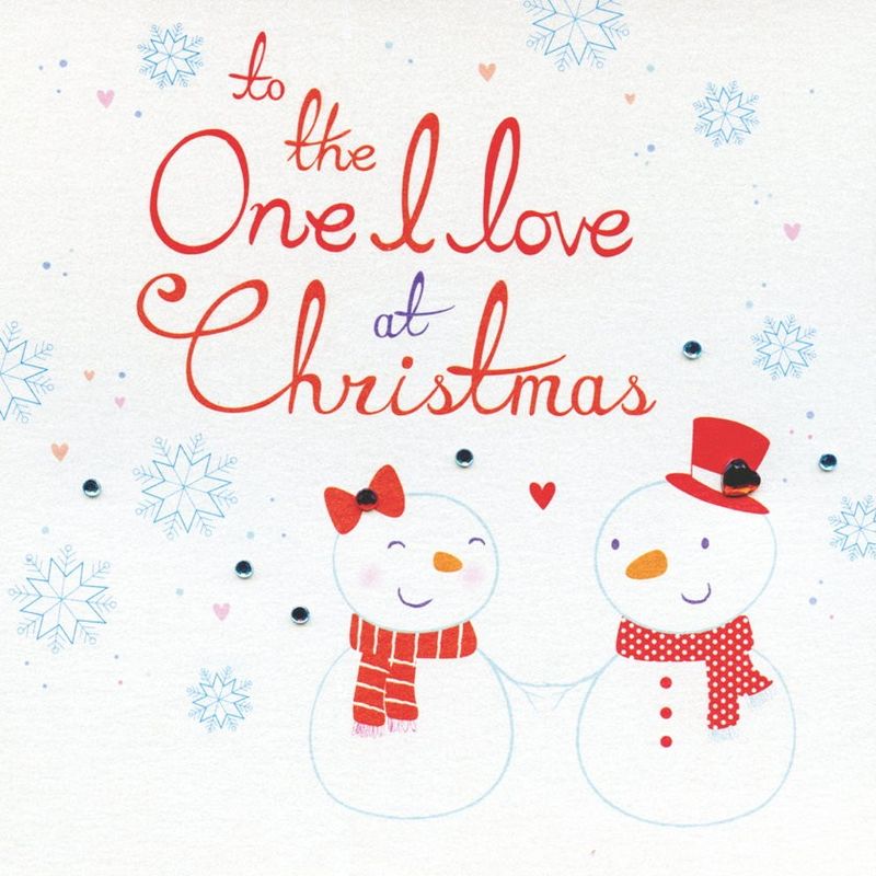 Hand Finished To The One I love Christmas Card - Karenza Paperie