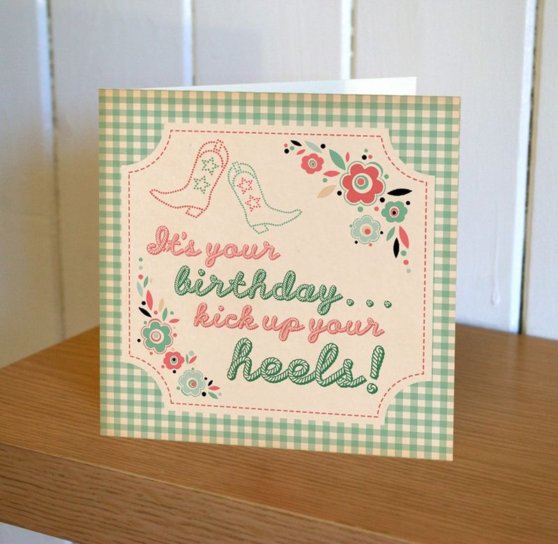 Kick Up Your Heels Birthday Card Karenza Paperie