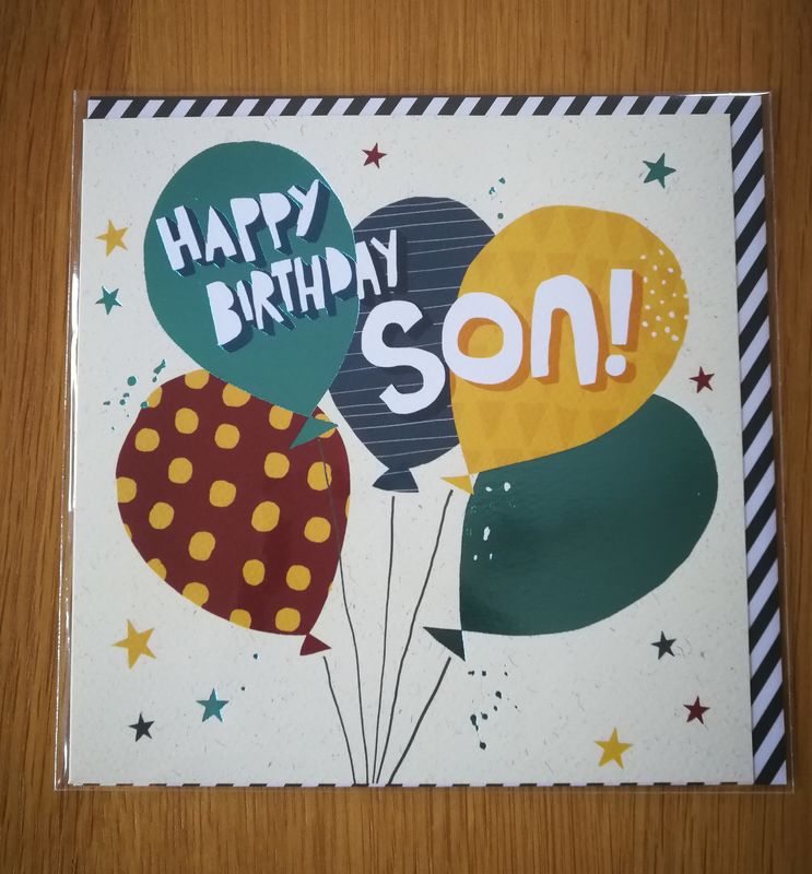balloons happy birthday son card karenza paperie