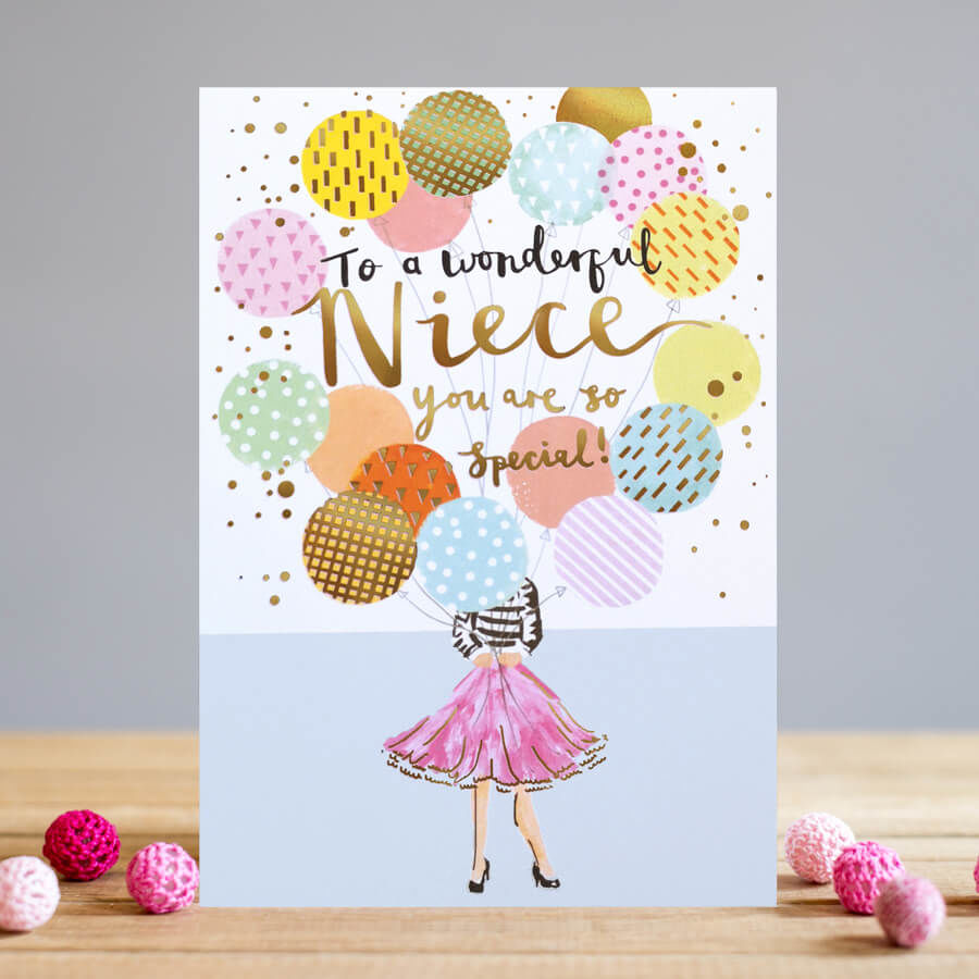 Balloons Wonderful Niece Birthday Card Karenza Paperie