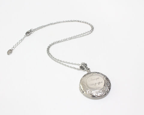 Plus que ma propre vie (more than my own life) locket necklace - product images  of 