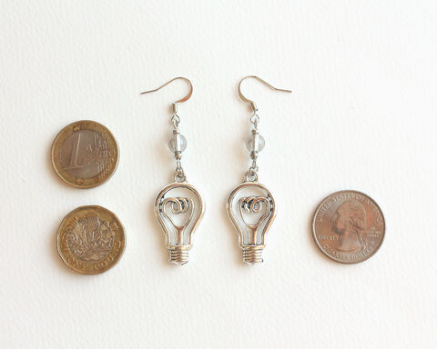 Light Bulb Dangle Earrings (Hooks or clip-ons) - product images  of 