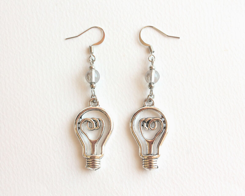 Light Bulb Dangle Earrings (Hooks or clip-ons) - product images  of 