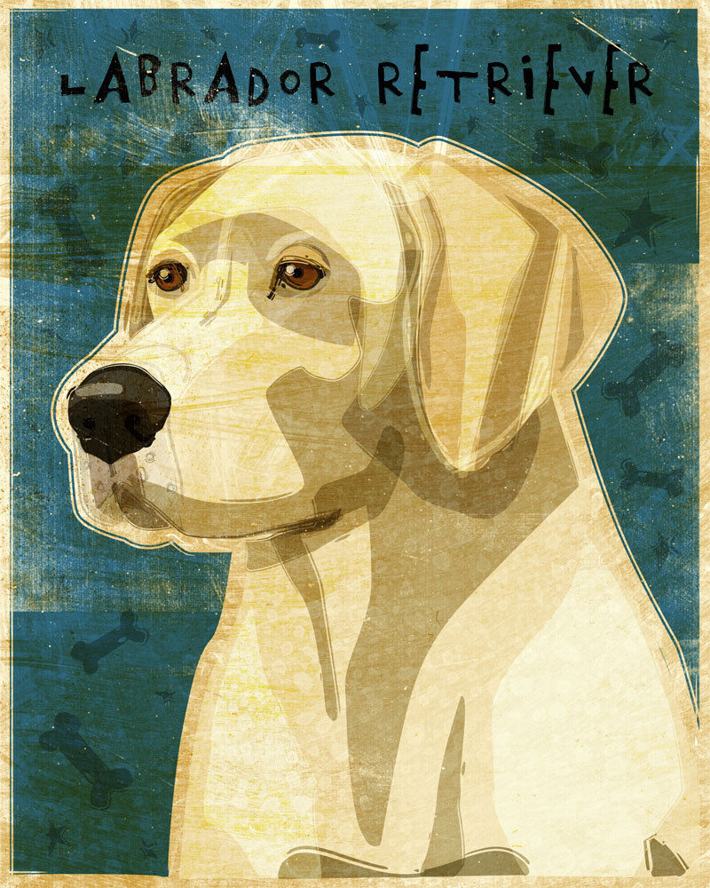 yellow lab wall art