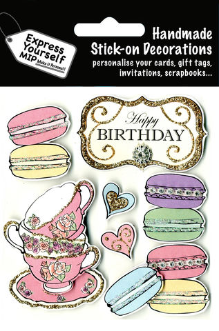 Macaroons,&,Teacups,Craft, Macaroons, Teacups, Tea, Food, Drink, Happy Birthday, Topper