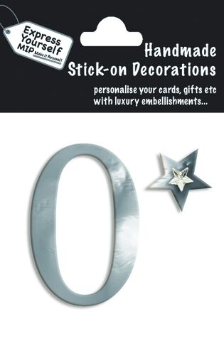 Handmade,stick,on,numbers,-,Mini,Silver,Foil,Number,0,stick-on numbers, craft, handmade, silver, foil, mini