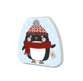 Christmas,Shaped,Notepads,-,Penguin, Christmas, Penguin