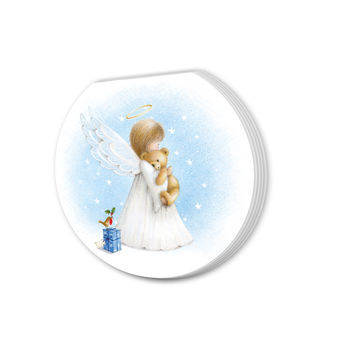 Christmas,Shaped,Notepads,-,Angel,With,Teddy,Bear,Notepad, Angel, Teddy, Bear