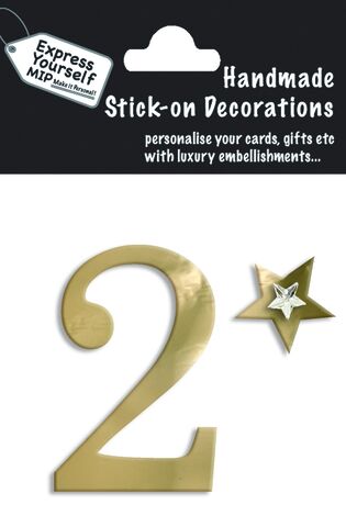 Handmade,stick,on,numbers,-,Mini,Gold,Foil,Number,2,stick-on numbers, craft, handmade, gold, foil, mini, 2