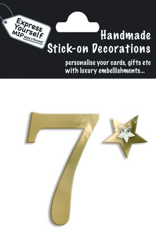 Handmade,stick,on,numbers,-,Mini,Gold,Foil,Number,7,stick-on numbers, craft, handmade, gold, foil, mini, 7