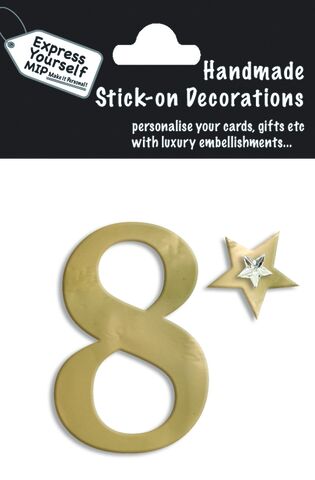Handmade,stick,on,numbers,-,Mini,Gold,Foil,Number,8,stick-on numbers, craft, handmade, gold, foil, mini, 8