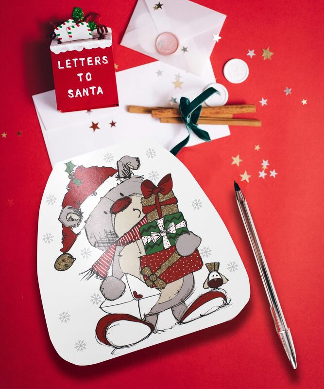 Christmas Shaped Notepads - Scribble Bear With Gifts - product images  of 