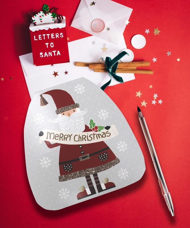 Christmas Shaped Notepads - Santa With Banner - product images  of 