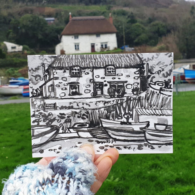 #16 Thatched Cottage, Porthoustock, Lizard Peninsula | Postcard Project - product images  of 