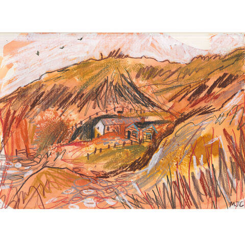 Kynance,Cove,Blue,Eaves,Original,Art,Work