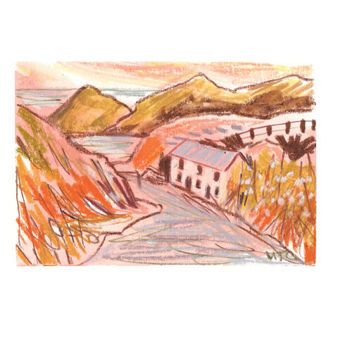 Nestled,in,the,Cove,original,art,work