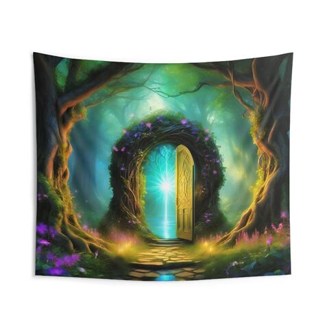 Mystical,Tapestry,Boho,Indoor,Wall,Hanging,Mystic,Porthole,Enchanted,Witchy,Forest,Dark,Aesthetic,Home,Decor