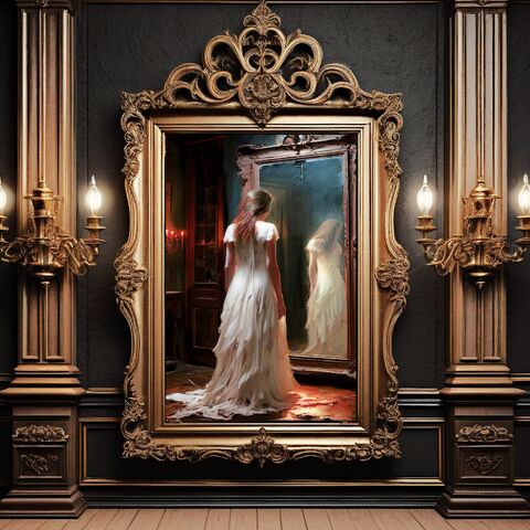 Fine,Art,Print,Mysterious,Crossing,Over,Lady,White,Victorian,Dark,Academia,Wall,Moody,Cottagecore,Decor,dark_academia_print,dark_academia_decor,dark_cottagecore,moody_wall_art,gothic_art,gothic_painting,gothic_print,witchy_decor,witchy_wall_art,women_white_print,woman_white_painting,lady_white_print