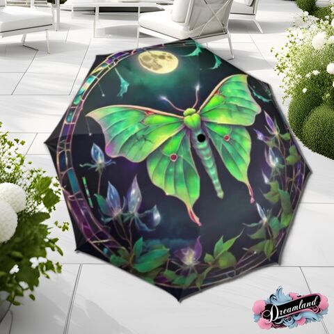 Umbrella,Luna,Moth,Moon,Stained,Glass,Art,Nouveau,Celestial,Parasol,Semi-Automatic,Sun,Rain,Waterproof,Foldable,uv_umbrella,rain_umbrella,waterproof_umbrella,cottagecore_umbrella,moon_umbrella,witchy_umbrella,stained_umbrella,stained_glass_moth,gift_for_her,sun_umbrella,uv_parasol,gothic_umbrella,dark_umbrella