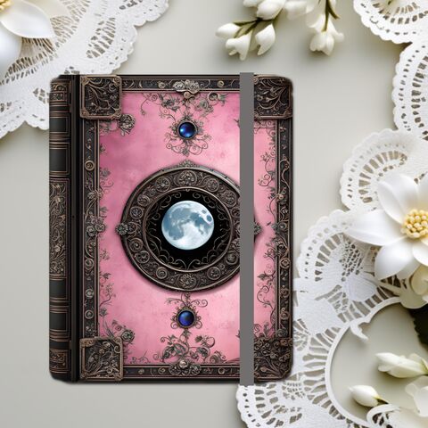 Pink,Tablet,Case,Folia,Wallet,Style,Fits,ipad,Pro,11,and,12.9,Faux,Velvet,Full,Moon,Celestial,Folding,ipad_case,ipad_pro_case,pink_ipad_case,ipad_cover,witchy_ipad_case,witchy_ipad,gothic_ipad,moon_tablet_case,pink_tablet_case,gift_for_her,celestial_ipad,moon_ipad,book_ipad